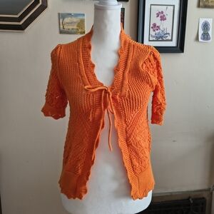 NWOT Cottagecore Cotton Orange Women's Sweater